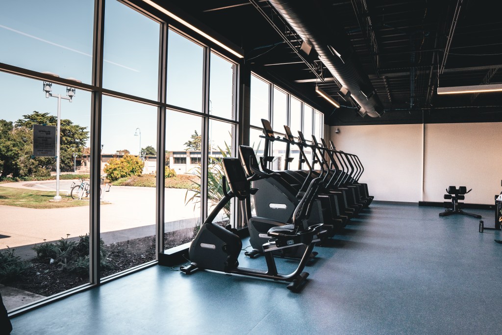 Image of cardio equipment at the new gym.