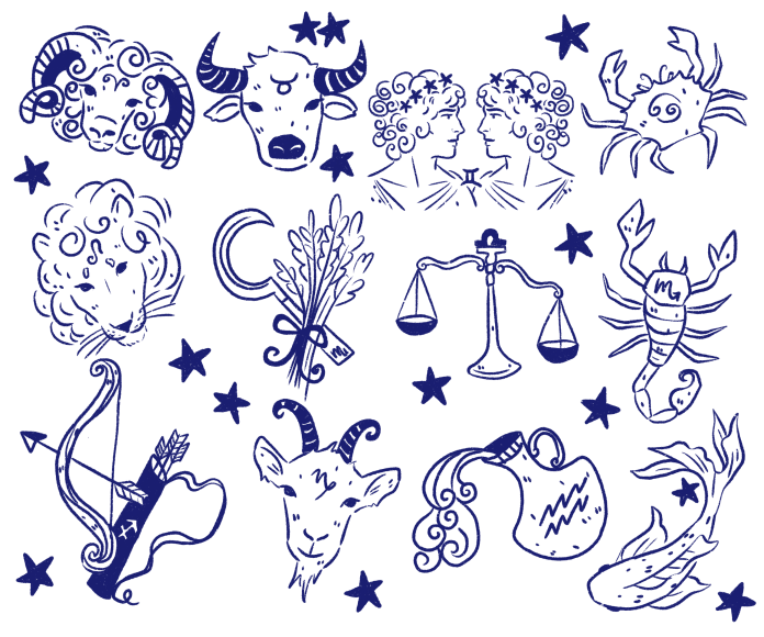 Illustrations of Zodiac Signs