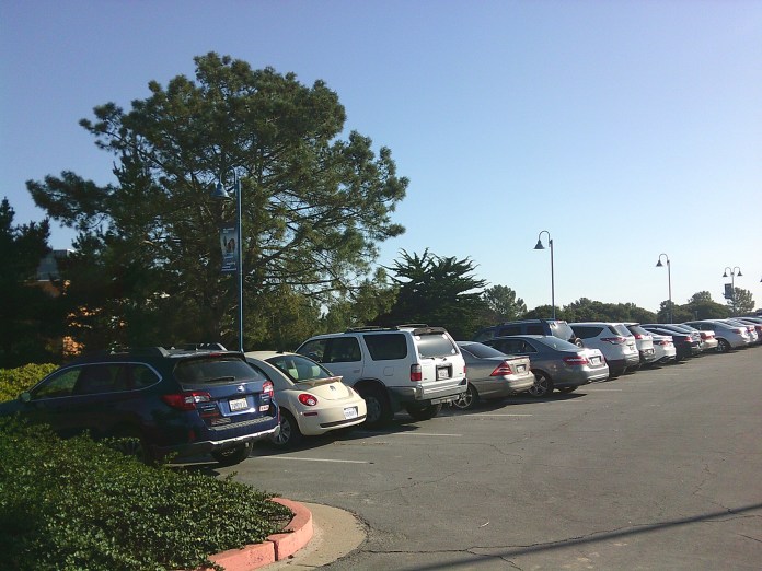 Photo of a full parking lot