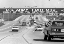 The building time forgot and our Fort Ord past A picture of Highway One from the past that shows the entry sign for Fort Ord