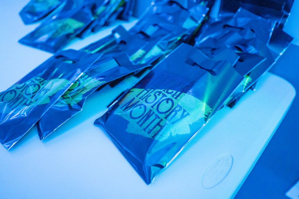 A picture of some free items you could of picked up at the event