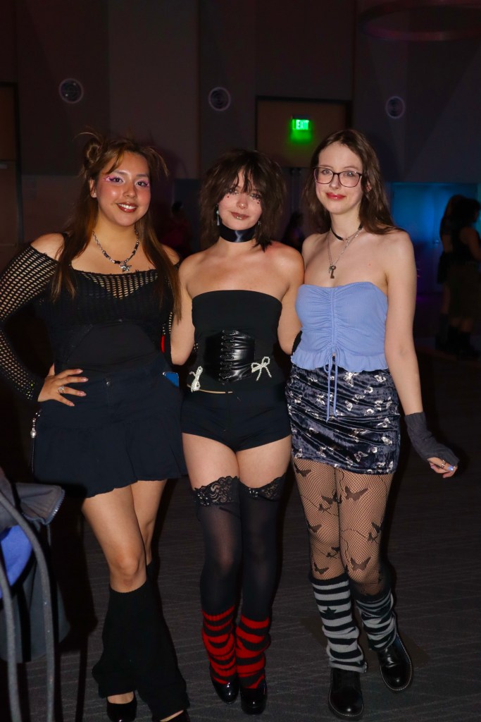 picture of 3 students fitted up