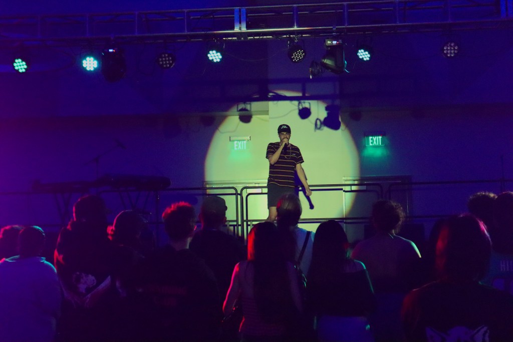 Picture of a performer on stage 