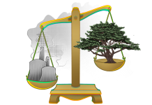 Sustainability outweighed: CSUMB not reaching 2030 Carbon Neutrality Goal Illustration of carbon outweighing nature